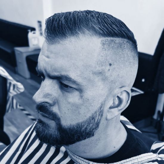 Skin fade and beard trim in Haslemere